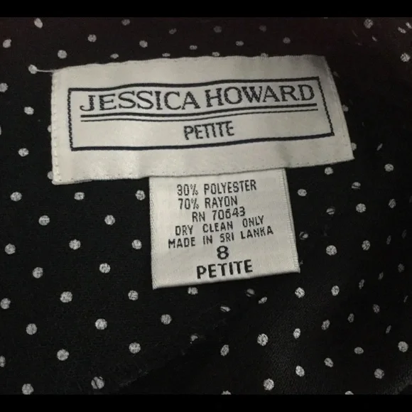 VTG 80s Jessica Howard Polka Dot Rockabilly Pinup Doll Dress - Picture 7 of 8